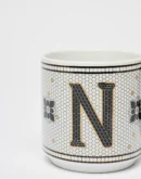 Taza Cerámica Alphabet N Home Concept 350 ml