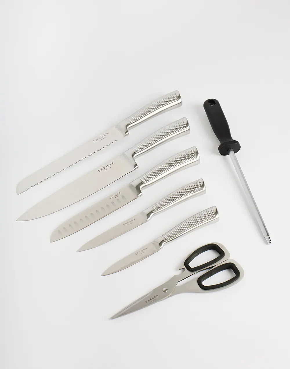 Set x14 Cuchillos & Taco Hiro Sakura 34 Cm
