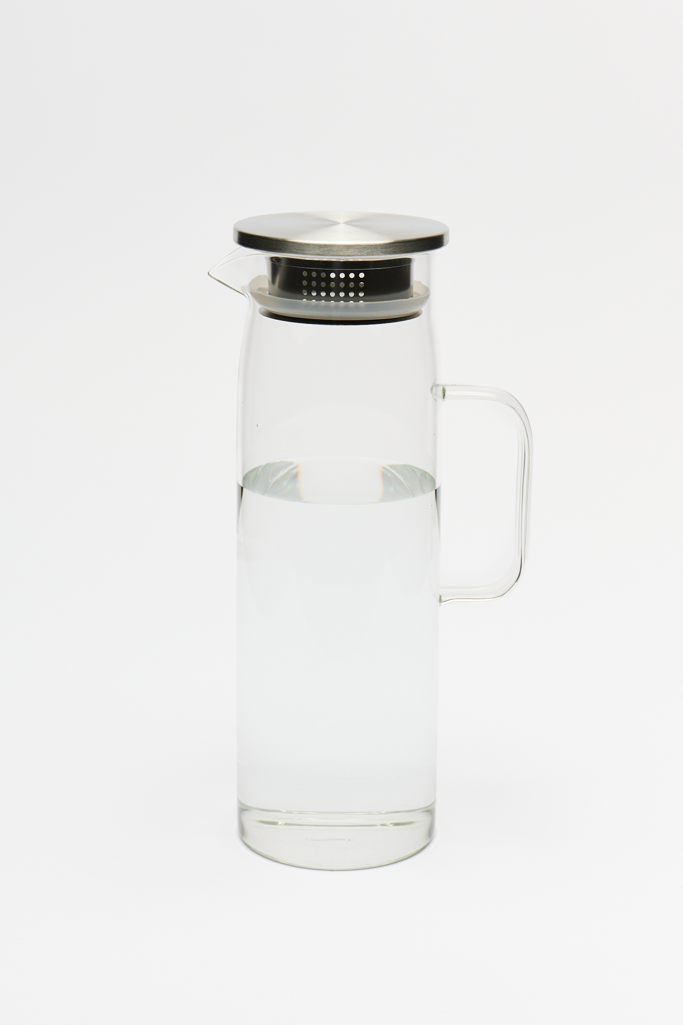 Jarra Vidrio con Tapa Hermetica Acero Inox 1270 Ml