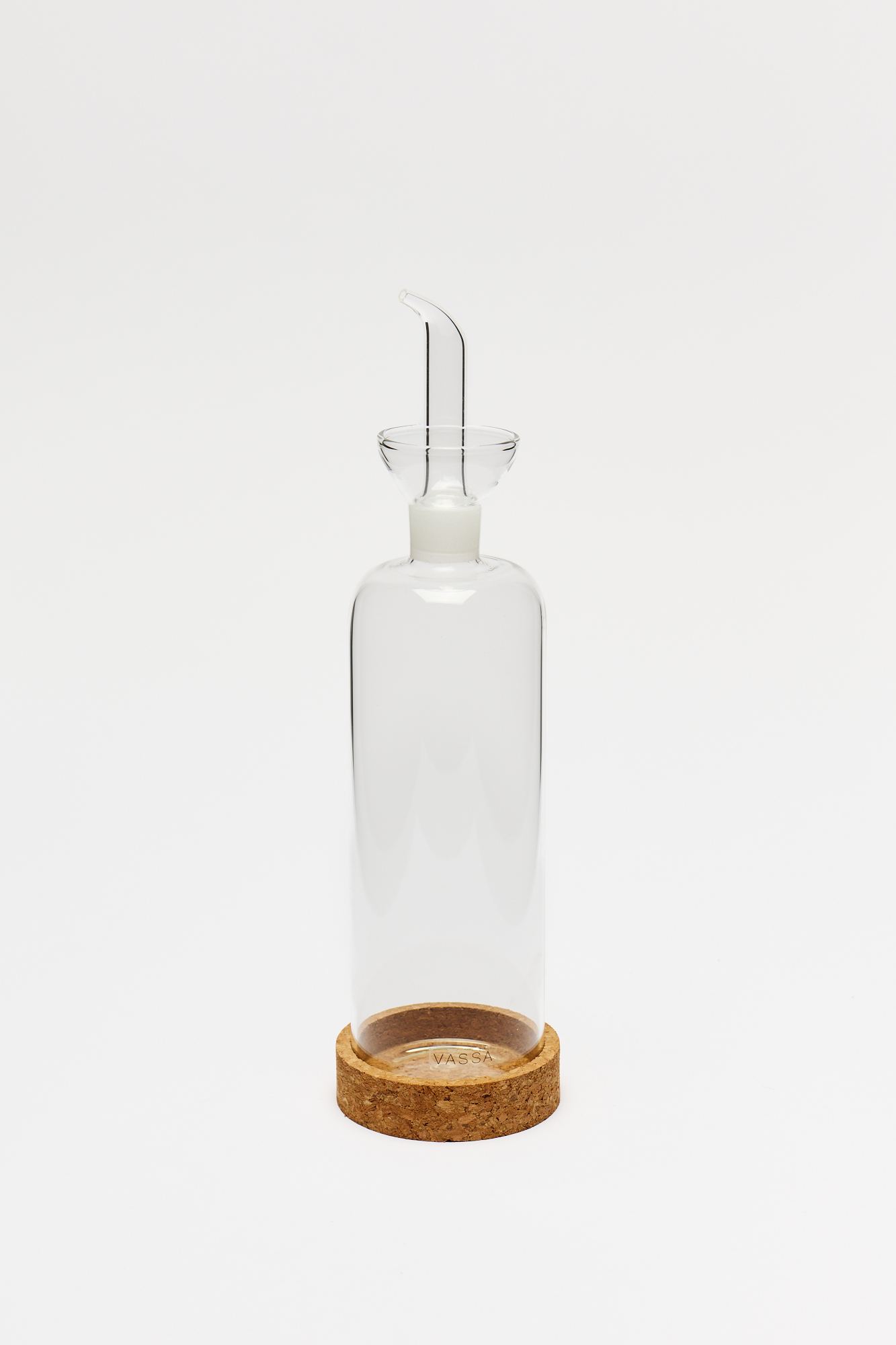 Aceitera / Vinagrera Red Vidrio con Base Corcho Vassa 500 Ml