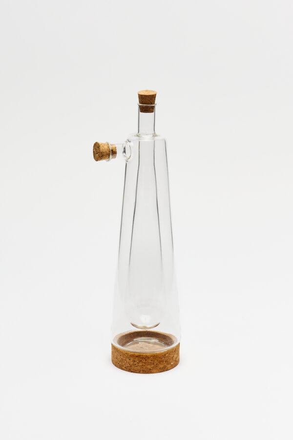 Aceitera y Vinagrera Conica 2 en 1 Vidrio Vassa 300/150 Ml
