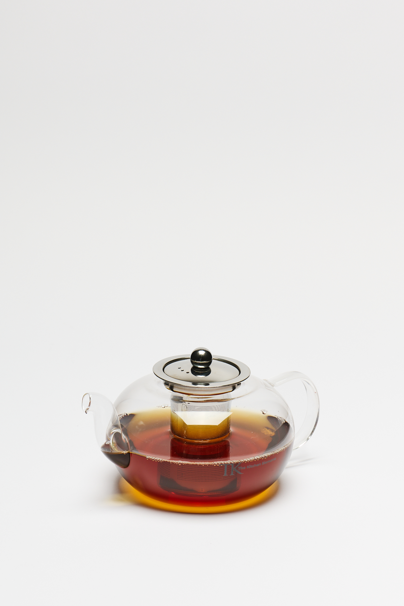 Tetera Redonda Vidrio Borosilicato con Filtro y Tapa Acero Inox 1 Lt TK - Image 2