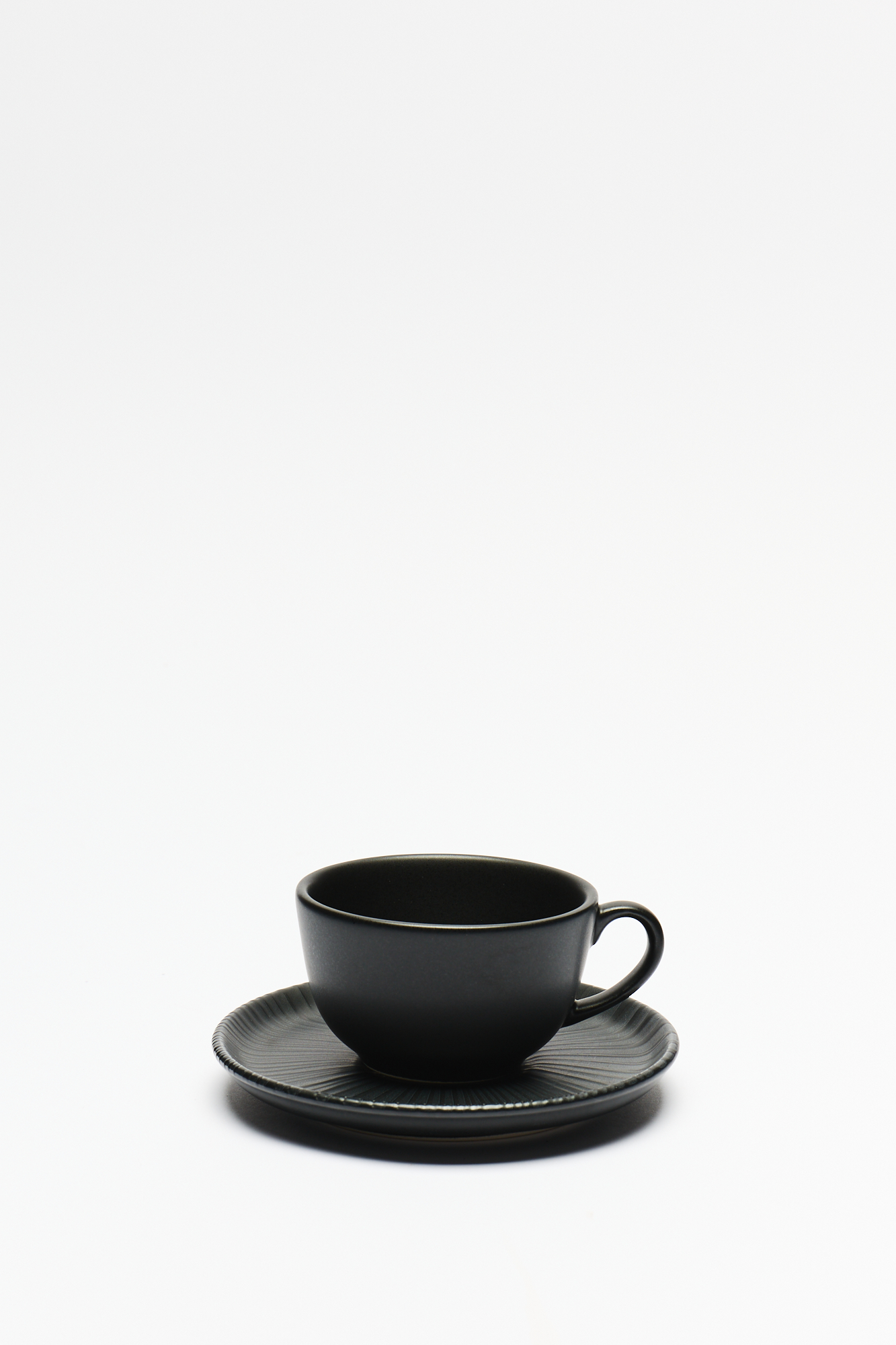Taza Te con Plato Oxford Flat Onix 200 Ml 14 Cm