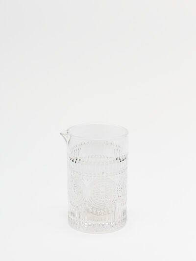 Jarra Vidrio sin Asa Labrada Sunflower 600 Ml 14x9 Cm