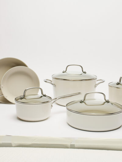 Set 10 Piezas Bateria Cocina Ceramico Antiadherente KitchenAid