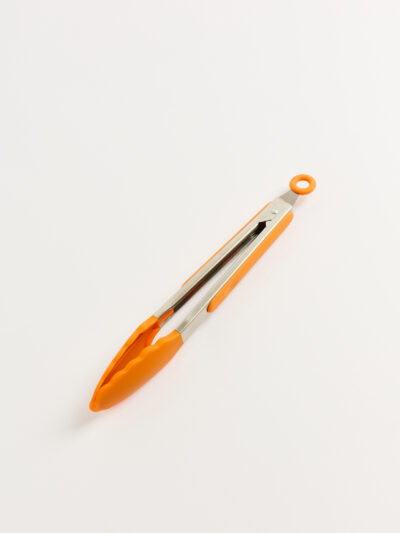 Pinza Silicona y Mango Acero Inox Efficient Color Naranja 28 Cm
