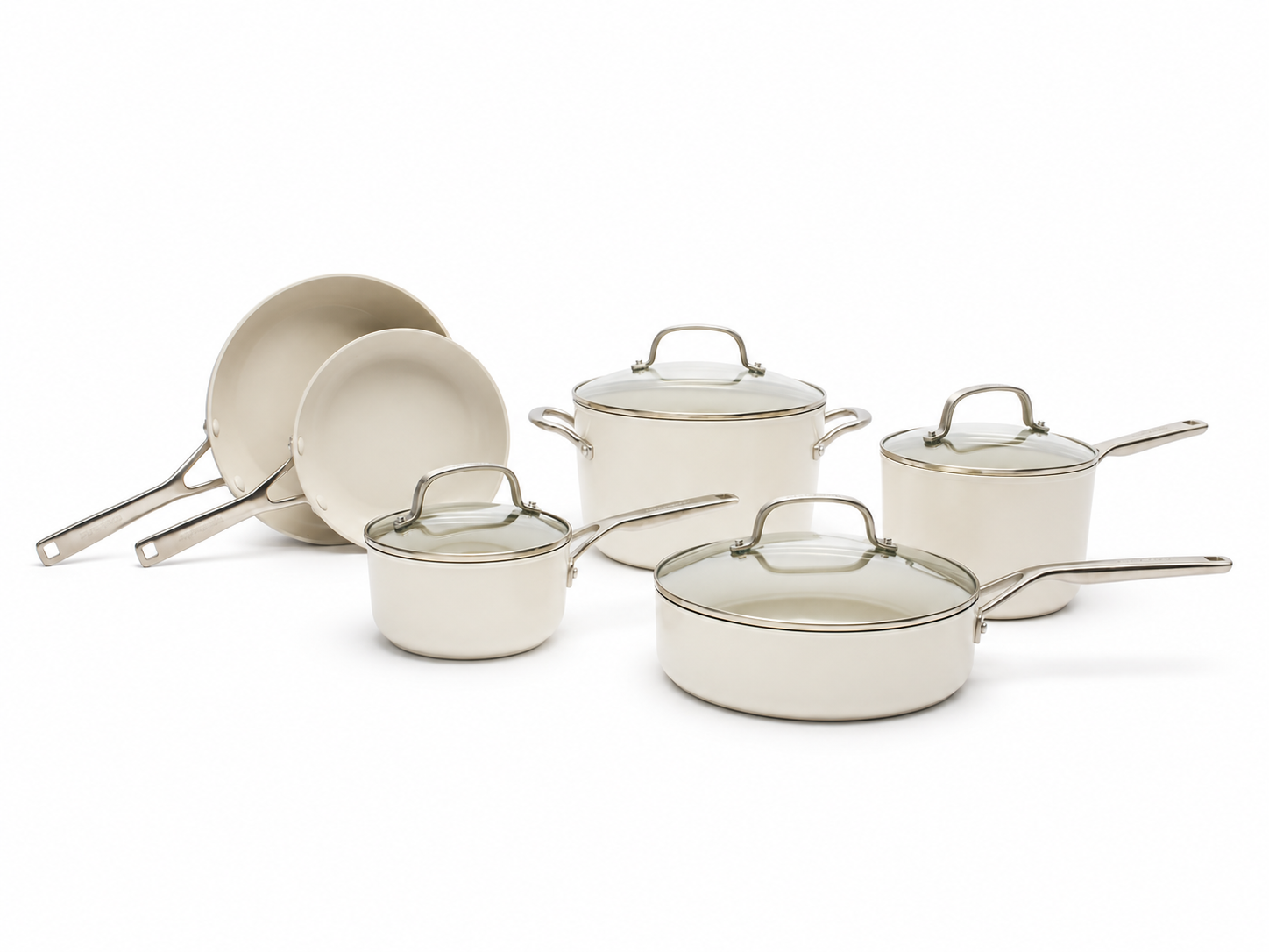 Set 10 Piezas Bateria Cocina Ceramico Antiadherente KitchenAid
