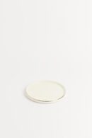 Plato Postre Porcelana Sakura con Borde Dorado 20 Cm