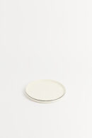 Plato Postre Porcelana Sakura con Borde Negro 20 Cm