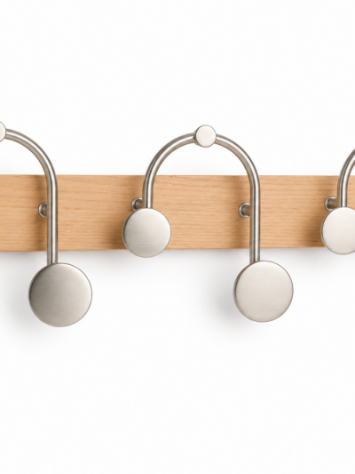 Perchero de Pared C/9 Ganchos 43X8 Cm Melody Umbra Nat C/Nikel