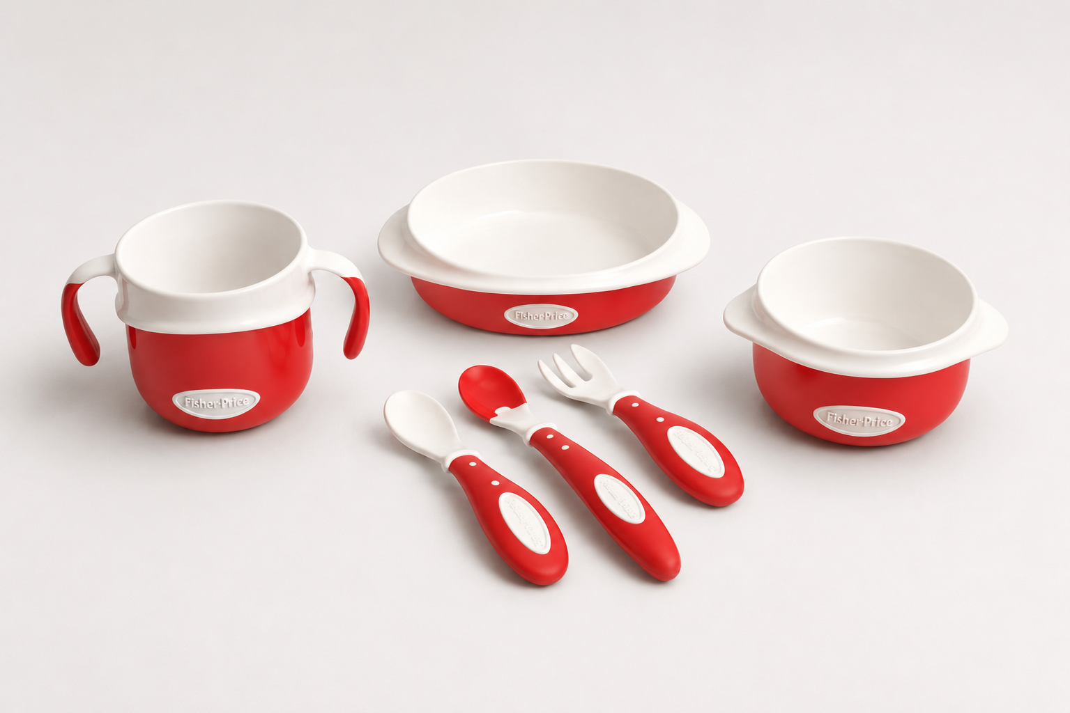 Set X 6 de Alimentacion P/Bebe - Fisher Price Rojo