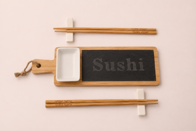 Set de Sushi Tempura Bamboo & Ceramic con Palitos