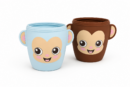Set x2 Porta Snack de Silicona - Mono Lulo Celeste Footy