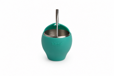 Mate C/ Bombilla 230 ML Acero I. + Cub. Silicona - Keep