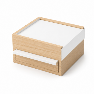 Alhajero / Org. 26X22X12 CM - Stowit Umbra Blanco C/ Natural