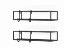 Set x2 Repisas / Organizador Ducha C/ Ganchos Adhesivos 25X8 CM Umbra Negro