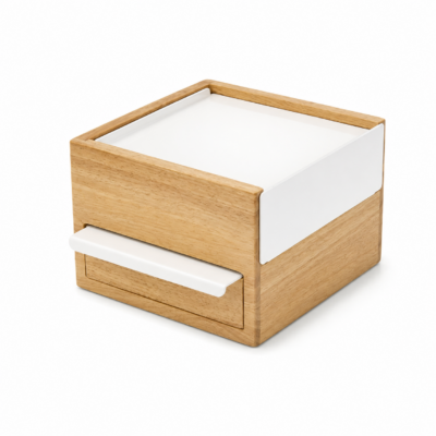 Mini Alhajero / Org. 15X17X11 CM - Stowit Mini Umbra Blanco C/ Natural