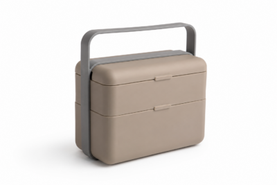 Bauletto Lunchbox Mediano Moka Gris