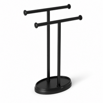 Toallero de Pie Doble 26X12X35 CM - Palm Umbra Negro