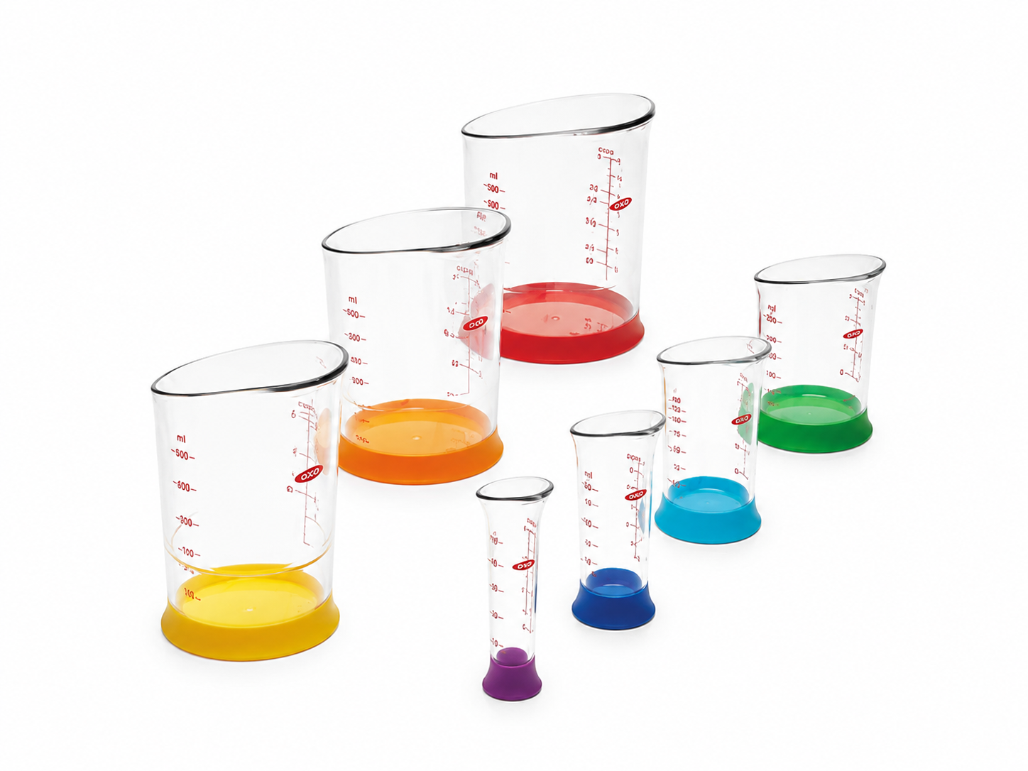 Set X7 Vasos Medidores C/Base De Color - Oxo - Image 2