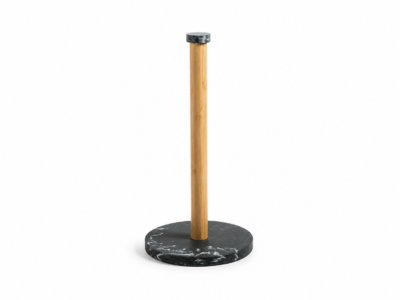 Porta Rollo Bambu Y Marmol Negro 16X35 CM - Vassa