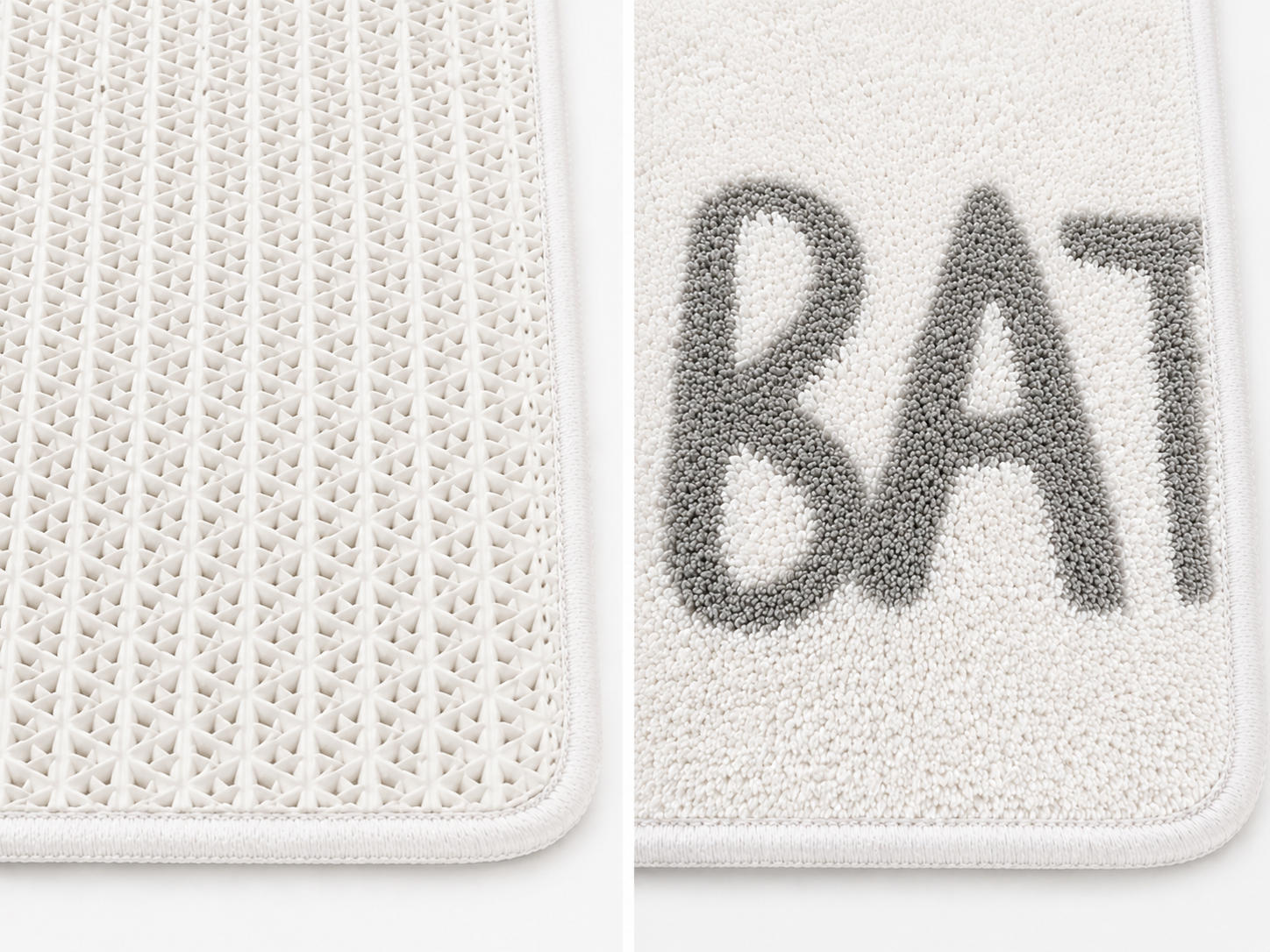 Alfombra Bath 50X80 Blanca C/Gris - Image 2