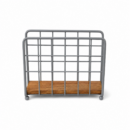 Servilletero Vertical 14X7 CM Base Acacia - Biarritz Gris