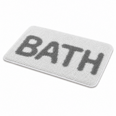 Alfombra Bath 50X80 Blanca C/Gris