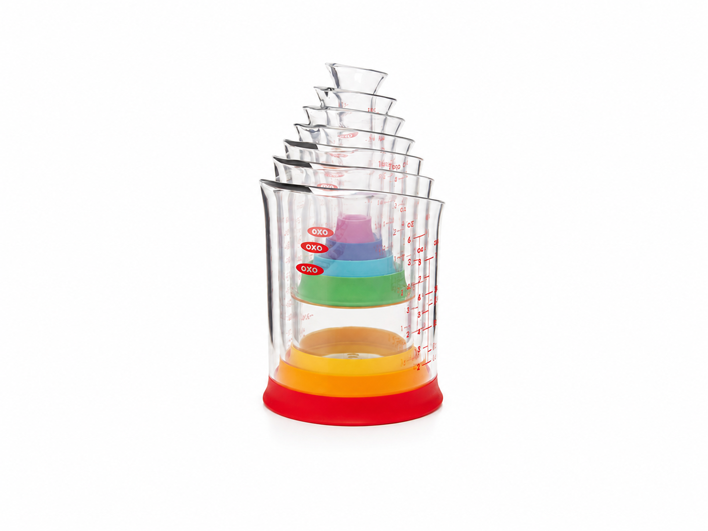 Set X7 Vasos Medidores C/Base De Color - Oxo - Image 3