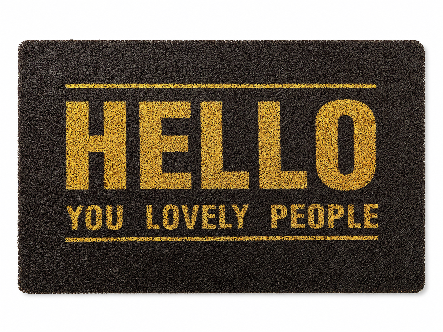 Felpudo Goma 60X40 CM - Hello - Marron