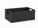 Canasto / Organizador Rec. Negro C/Puntos 23X13X9 CM