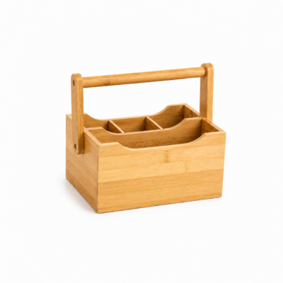 Organizador de Cubiertos Bambu 21X14X19 CM - Zuka
