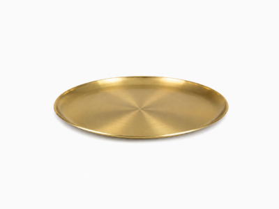 Fuente/Bandeja de Acero Inox. Dorado 34 CM