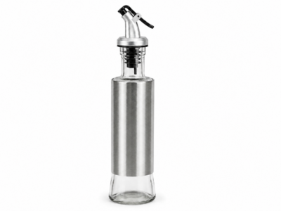 Aceitera / Vinagrera Vidrio Y Acero C/Pico Vertedor 250 ML - 25 CM