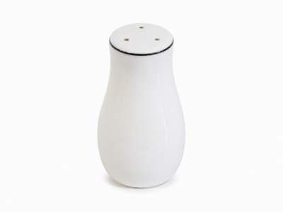 Salero / Pimentero Porcelana 8 CM C/Borde Negro - Sakura