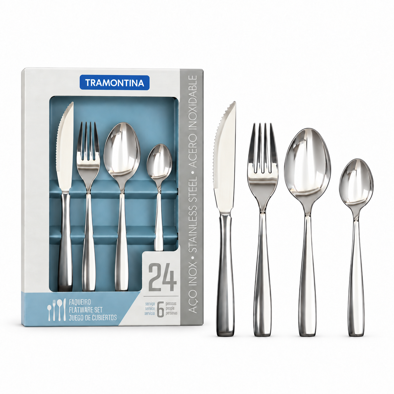 Set X24 Cubiertos Acero Inoxidable - Amazonas - Image 2