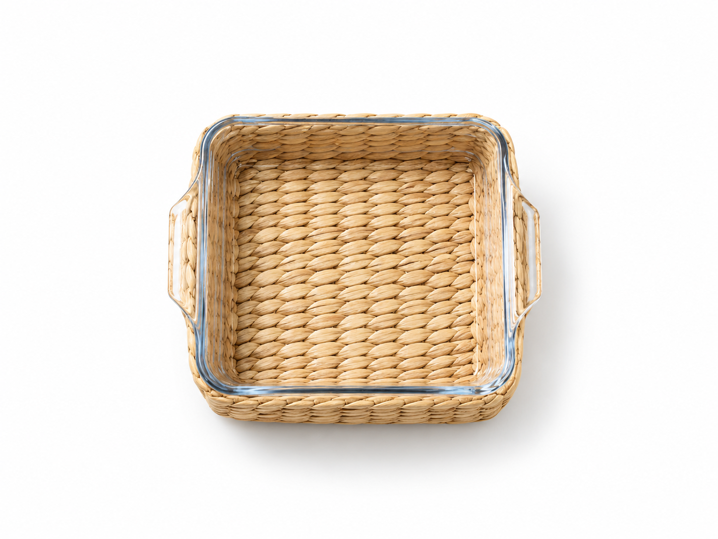 Fuente Cuadrada Vidrio P/Horno C/Canasta Yute 19X16X4.5 CM - 800 ML - Image 2